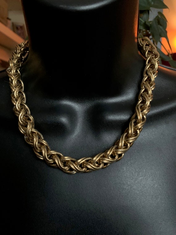 Napier Woven Gold Necklace & Bracelet Set