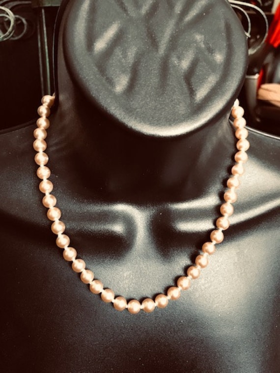 Vintage KJL Faux Pearl Necklace - image 1