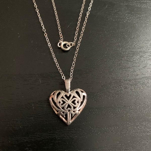 Avon Sterling Silver Heart Necklace (NIP)