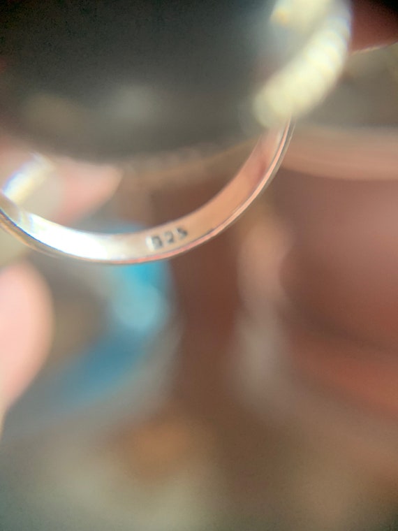 Avon Sterling Silver Rose Quartz Ring - image 4