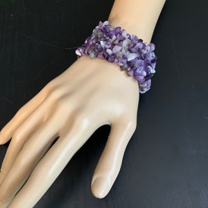 Amethyst Chip Stretch Bracelet