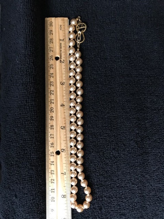 Vintage KJL Faux Pearl Necklace - image 7