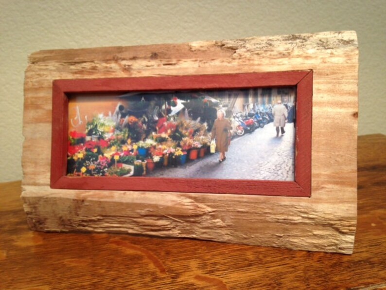 Rustic Picture Frame Made With Tree Bark; Rustic Home D\u00e9cor Accent; Picture Frames and Wood Frames and Photo Frames are Handmade Frames