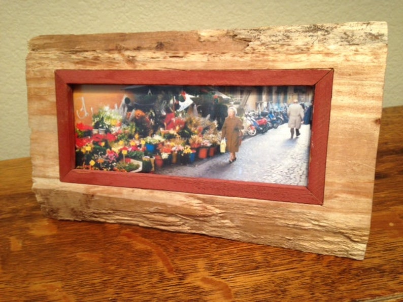 Rustic Picture Frame Made With Tree Bark; Rustic Home D\u00e9cor Accent; Picture Frames and Wood Frames and Photo Frames are Handmade Frames