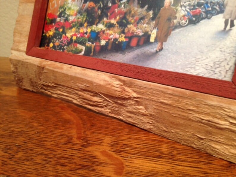 Rustic Picture Frame Made With Tree Bark; Rustic Home D\u00e9cor Accent; Picture Frames and Wood Frames and Photo Frames are Handmade Frames