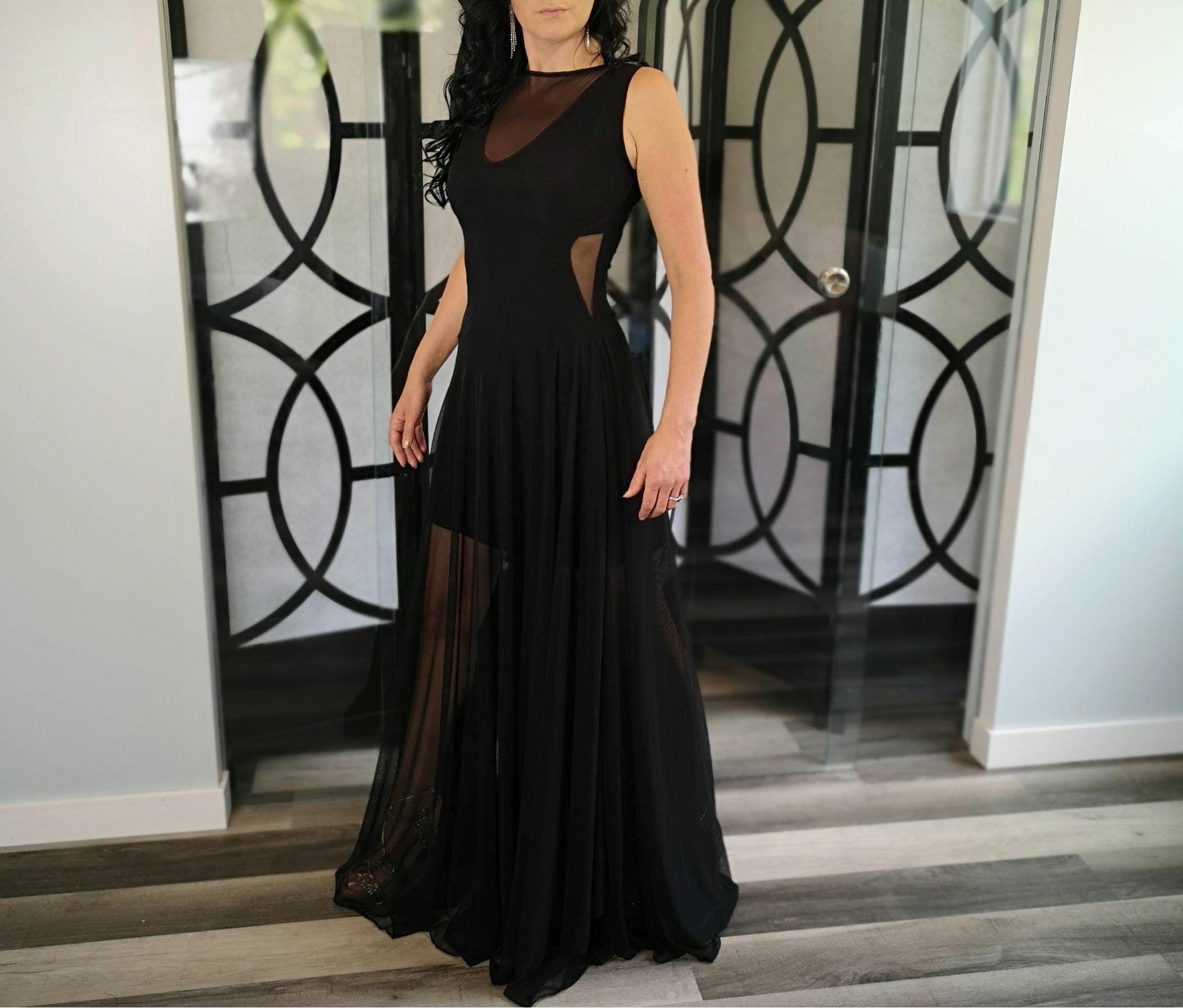 white christmas dresses Black One Shoulder Maxi Dress main image 0