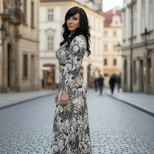 chinese dress ladies Dress Loulou: Chic Three-Quarter Sleeve Maxi Dress main image 0