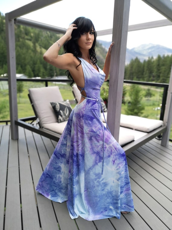 navy blue dress for baby girl Celena Maxi Dress | Lilac Burnout | Womens main image 0