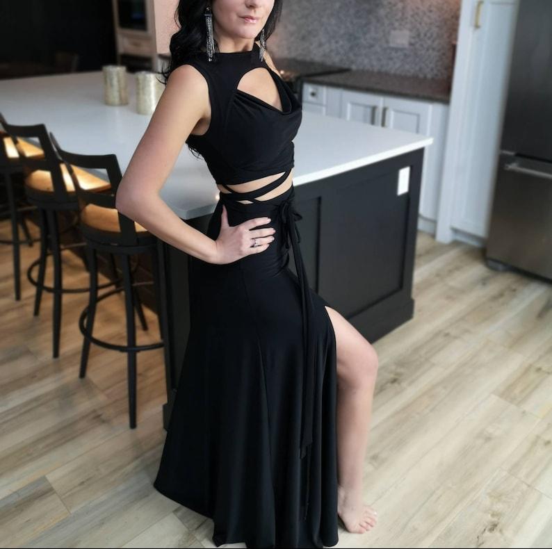 [RECTO] / ☆ 25SS FRONT SLIT LONG SKIRT / BLACK RECTO] / ☆ 25SS FRONT SLIT LONG SKIRT / BLACK