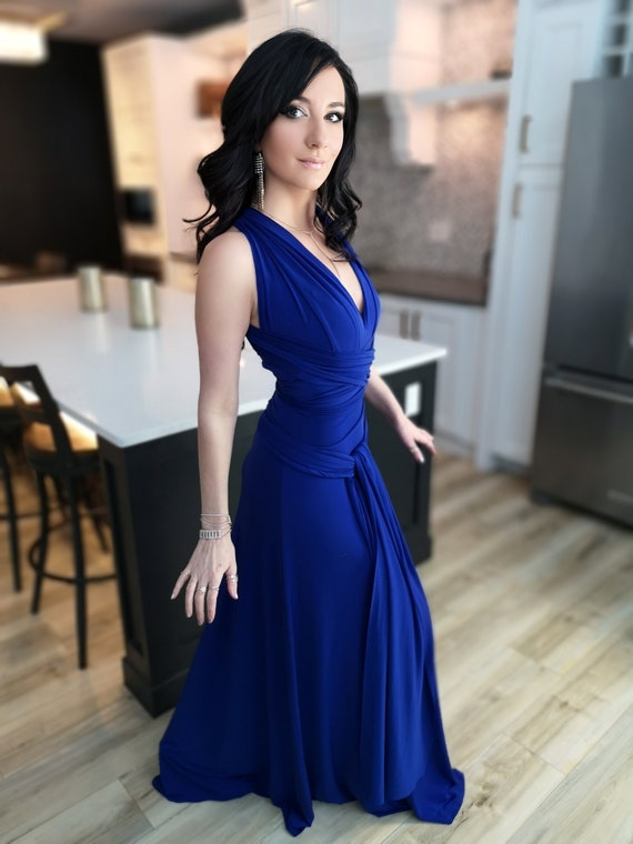 cobalt blue wrap dress Look 6 for Anko 2025- The twilight wrap dress