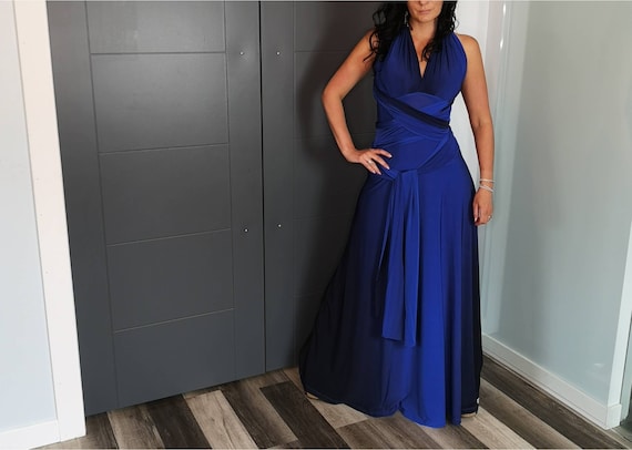 This Blue Black Ombre Rap Dresses is Absolutely Stunning On. the