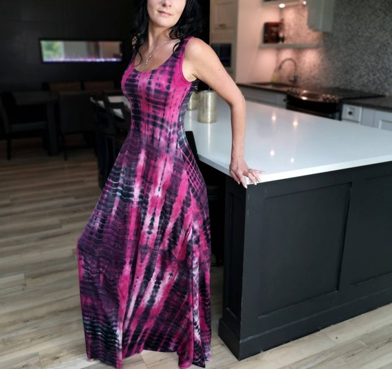 black tie dye maxi dress