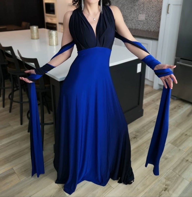 Bright blue maxi dress 2025