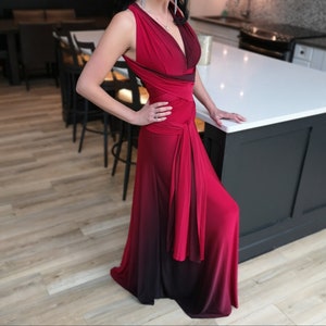 shimmering garnet ombr halter neck maxi dress The Shimmering Garnet Ombr Gown Available to shop now #vintage # dress #explore #rose