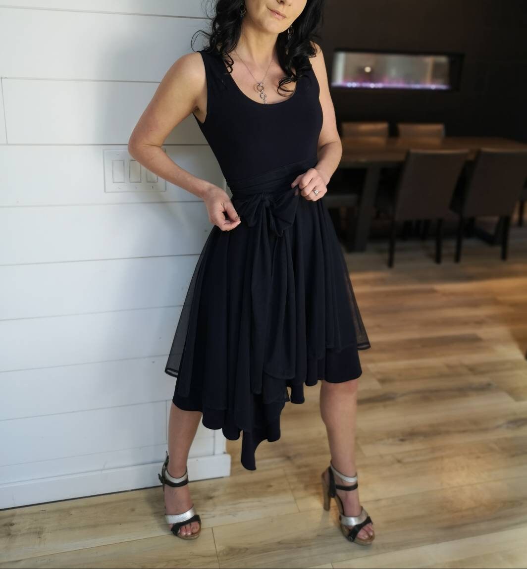 Short Flowy Dress. This Navy Dress is 