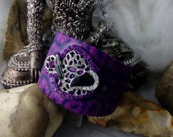 Polymer clay cuff with his elephant head