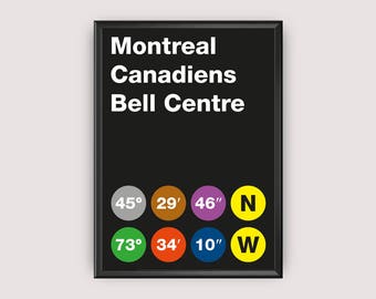 Montreal Canadiens Coordinates Printable Poster - Wall Art Typography Print Poster, Minimalist Poster, Hockey Poster, NHL, Download