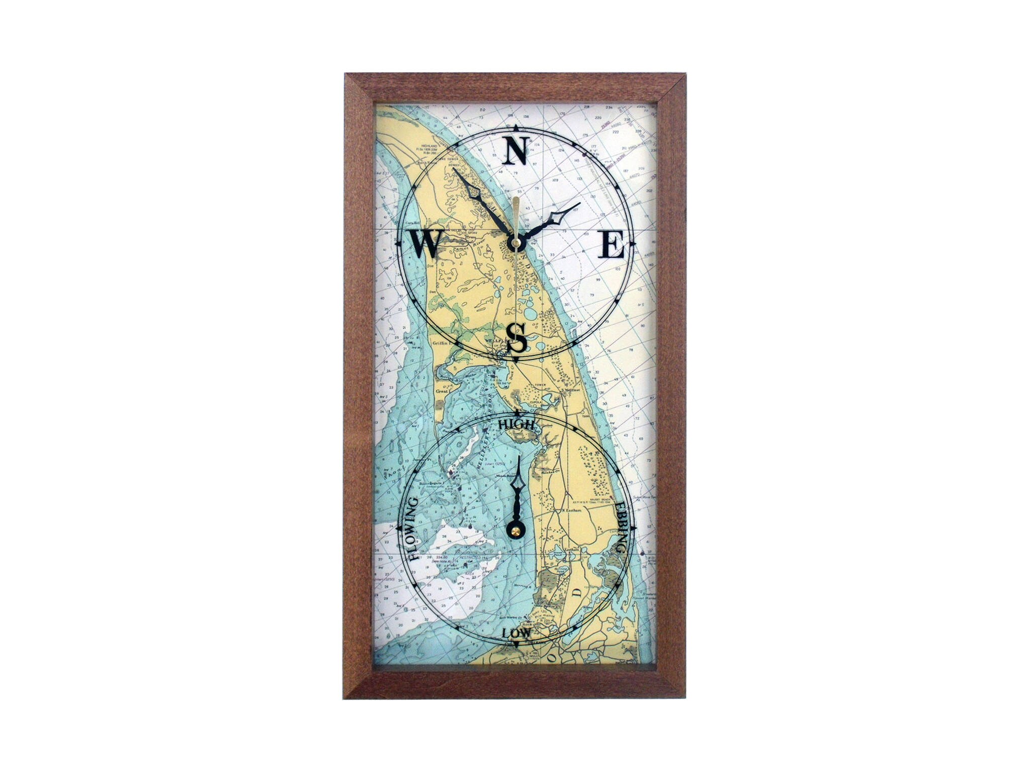 Wooden Handmade Custom Nautical Chart Clocks Etsy