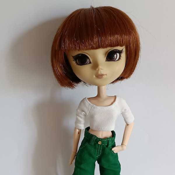 White crop top, Pullip, Obitsu 27, 26, 24, Pure Neemo, Made to move