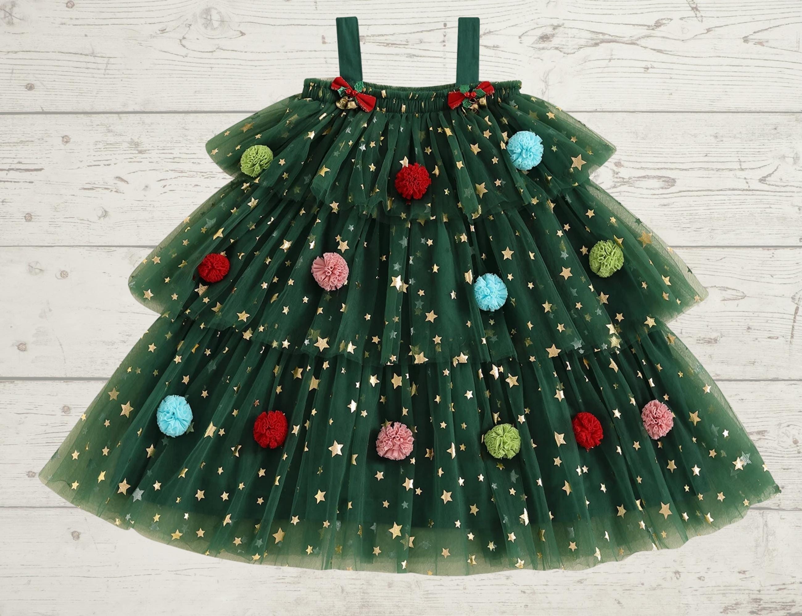 Christmas Tree Baby Girl Dress, Christmas Tutu Dress, Baby Christmas Outfit,  Holiday Costume, Winter Birthday Dress, Xmas Photoshoot Wear - Etsy