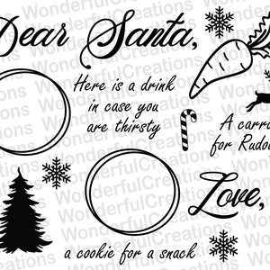 Dear Santa Cookie Tray-Engraving File
