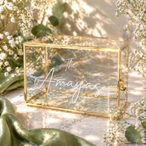 Glass Cards Box with Slot and Lock