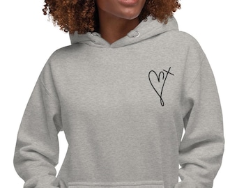 Embroidered front with printed back  "Jesus Has My Back" Hoodie – Inspirational Christian Apparel Unisex Hoodie