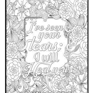 35 Bible Verse Coloring Pages | Christian Coloring Book Pages | Inspirational Bible Verses Coloring Pages | Christian Artwork