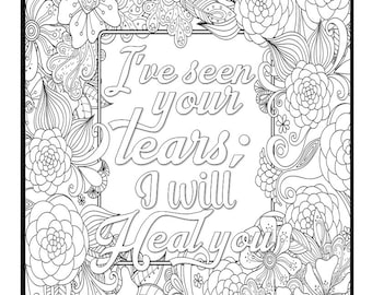 35 Bible Verse Coloring Pages | Christian Coloring Book Pages | Inspirational Bible Verses Coloring Pages | Christian Artwork