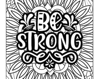 40 Christian Quotes Coloring Pages | Christian Coloring Book Pages | Inspirational Quotes Coloring Pages | Christian Coloring