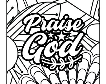 40 Inspirational Religious Coloring Pages | Christian Coloring Book Pages | Inspirational Quotes Coloring Pages | Christian Coloring