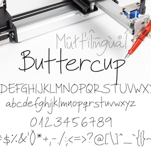 Fuente True Single Line - Fuente Trazo - Fuente Cricut - Fuente Manuscrita - Fuente Sketch Pen - Trazador de Pluma - Fuente de Grabado - Fuente Buttercup