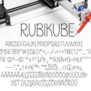 True Single Line Font - Stroke - Cricut - Handwritten - Sketch Pen - Pen Plotter - Engraving Font - Rubikube Font
