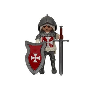 Templar Knight Customized Playmobil Figure for Collectionism