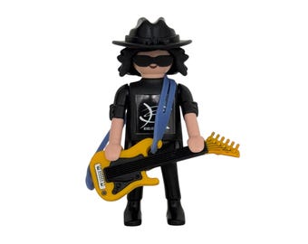 Bunbury Héroes del Silencio Customized Playmobil Figure for Collectionism