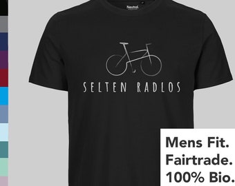 Rare radlos T-Shirt Organic Cotton Saying Cycling, Cycling, Bicycle, Sport, Gift Cyclist, Racing Bike, Fairtrade Men's Neutral