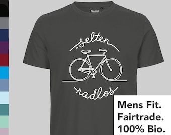 Rarely radlos - T-shirt men's organic cotton saying cycling, cycling, bicycle, sport, gift cyclist, racing bike, mountain bike