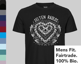 Mens Fit T-Shirt - Neutral® rare wheelless bicycle chain heart sport cycling saying