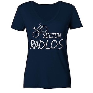 Rarely Radlos Cycling Sayings Gift Idea Bike - Ladies V-Neck Shirt