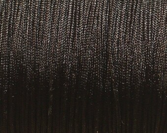 Approximately 100 meters spool - Black 0.8mm Braided Nylon Fabric Cord