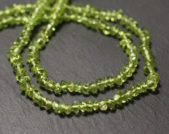 Strand 32cm 135pc approx - Stone Beads - Peridot Rondelles 3-4mm