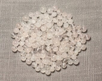 30pc - Stone Beads - Rose Quartz Balls 3-4mm - 8741140018761