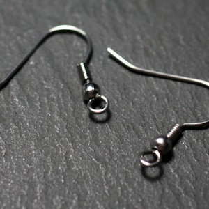 40 Stück – Ohrhaken, 21 mm, chirurgische Perlenkugel aus Edelstahl 316L – 7427039735285