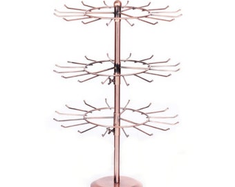 1pc - Accessory Display Stand Holder for Jewelry Necklaces, Bracelets, and Creations, 73x35cm, Copper-Plated Metal - 7427039741583
