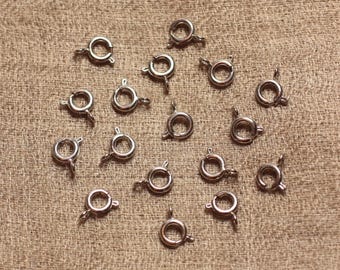 10pc - Rhodium Silver Metal Buoy Clasps 6mm 4558550016515