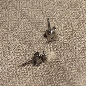 10pc - Round BO Support Studs 5mm Rhodium silver plated 4558550018410