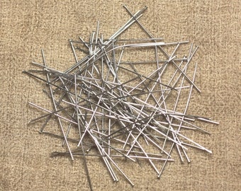 50pc approx - Posts Flat Head Nails 316L Surgical Steel 45x0.5mm - 4558550023964