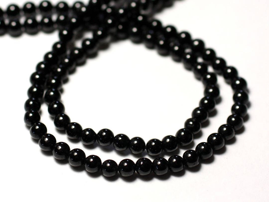 Lot De 40 Perles En Spinelle Noir Facettées 1.5-2mm - Pour Création De Bijoux, Neuf, Marque Homemade !