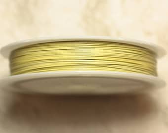 70-meter spool - 0.38mm Light Pastel Yellow Metal Wire - 4558550024565