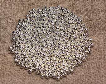 500pc environ - Perles Métal Argenté Qualité Boules 2mm   4558550013330